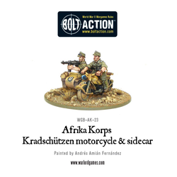 Germany: Afrika Korps - Kradschutzen motorcycle and sidecar